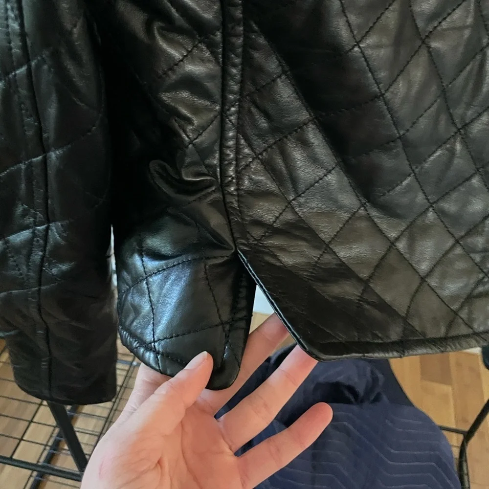 Aqua leather jacket - size 10 - Picture 5 of 6